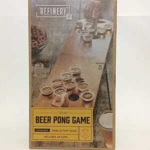 Jeu De Beer Pong En Bois – Refinery – Taille Table – Jeu D'apéro Adulte – Neuf